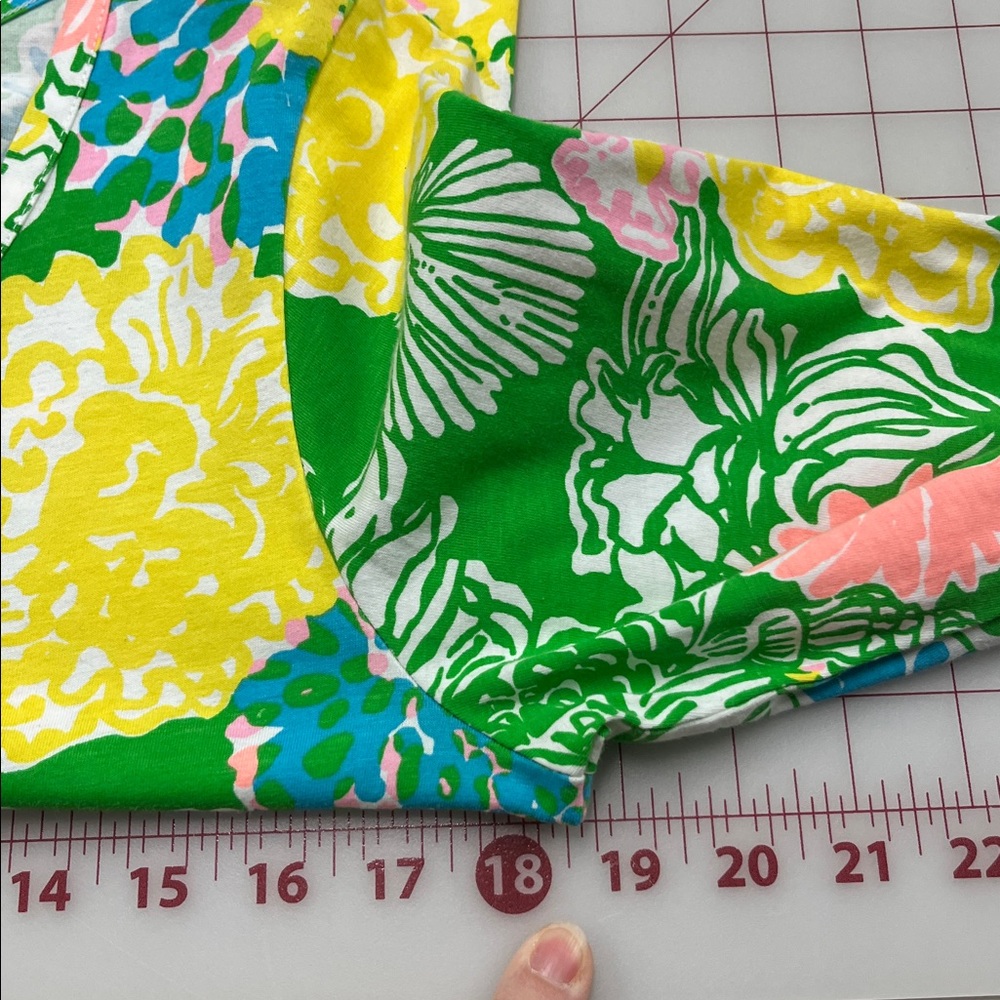 LILLY PULITZER "Palmetto Hibiscus" Palm Beach Preppy Summer Pima Cotton Dress L - Picture 15 of 16